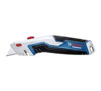 Bosch Professional cúter universal para cortar moqueta con cuchilla y compartimento para cuchillas en el mango (incl. 3 cuchillas trapezoidales)