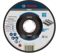 Bosch Professional Expert - Disco de desbaste acodado (para metales, X-LOCK, Ø125 mm, diámetro del orificio: 22,23 mm, grosor:6 mm), Negro