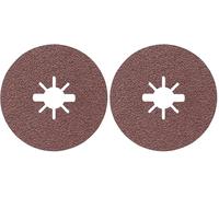 Bosch Professional Expert - Discos de lija de fibra (para metales, X-LOCK, R444, Ø125 mm, grano 36, diámetro del orificio: 22,23 mm), Negro (Paquete de 2)