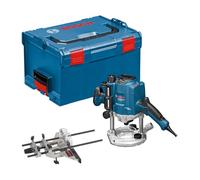 Bosch Professional fresadora de superficie GOF 1250 CE (llave de boca fija 19 mm, tope paralelo con ajuste preciso, adaptador de casquillo copiador, pinzas de sujeción, L-BOXX)