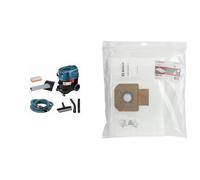 Bosch Professional GAS 35 M AFC - Aspirador seco/ húmedo (VERSIÓN FRANCIA BÉLGICA) + 5 bolsas de aspirador vellón (para GAS 35, en funda plástico)