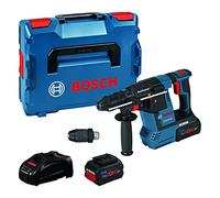 Bosch Professional GBH 18V-26 F - Martillo perforador a batería (18V, 2,6 J, Ø máx. 26 mm, SDS plus, aspiración de polvo GDE 18V-16, 2 baterías 5.5 Ah ProCORE18V, cargador, en L-BOXX)