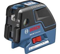 Bosch Professional GCL 25 - Nivel Láser Combinado (Alcance 10 m, 2 Líneas + 5 Puntos, Láser Rojo, Trípode, con Funda, en Caja), Negro/ Azul