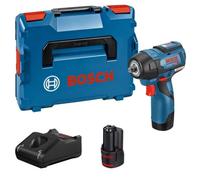 Bosch Professional Gds 12v-115 Atornillador De Impacto 12 V Brushless, 115 Nm, Carraca 3/8", 2 Velocidades Powercontrol Y Led, Kit Con 2 Baterías 3,0 Ah Y L-boxx