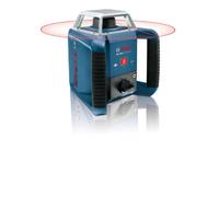 Bosch Professional GRL 400 H - Nivel láser giratorio (alcance Ø 400 m, láser rojo, trípode, regla graduada, en maletín)