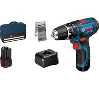 Bosch Professional GSB 12V-15 - Taladro con Percusión a Batería - 2 x 2,0Ah