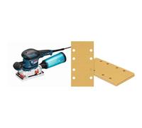 Bosch Professional GSS 230 AVE - Lijadora orbital (plato lijador 182 x 92 mm, microfiltro, en caja) + 10x Lijas Expert C470 (para Madera dura, Pintura sobre madera, 93x186 mm, grano 120, accesorios)