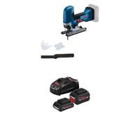Bosch Professional GST 18V-125 S - Sierra de calar a batería (Brushless, 3500 cpm, profundidad de corte 125 mm) + Set (1 batería ProCORE18V 5.5 Ah + 1 batería ProCORE18V 4.0 Ah GAL 1880 CV)