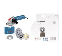 Bosch Professional GWX 750-125 - Amoladora angular (Ø 125 mm, set 5 discos de corte, en L-Case) + 1x Disco de Corte con Diamante EXPERT (per hormigón, ladrillos, piedra blanda, Ø 125 x 22,23 mm)