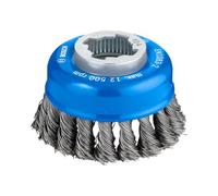 Bosch Professional Heavy - Cepillo de vaso trenzado (para metales, X-LOCK, Ø 75 mm, grosor del alambre 0,5 mm, para Ø125 mm), Negro