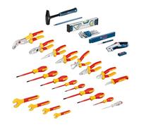 Bosch Juego mixto de herramientas manuales 37 piezas – 21 VDE, 16 adicionales, ergonómicas en L-BOXX