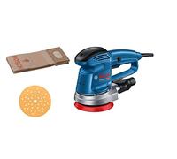 Bosch Professional lijadora excéntrica GEX 34-125 (incl. ⌀ plato de lijado 125 mm, disco de lijado C470 para madera, adaptador para aspiración, bolsa de papel para polvo)