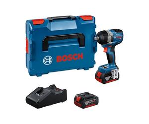 Bosch Professional Llave de impacto inalámbrica GDS 18V-750 C, 18 V, 750 Nm, 2 baterías GBA 5.0 Ah + cargador + estuche con inserto