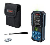 Bosch Professional Medidor Láser GLM 50-23 G (láser verde, sensor de inclinación, alcance: hasta 50 m, robusto, IP65, ±1,5 mm*, 2 pilas AA, correa de sujeción, funda)