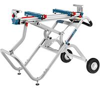 Bosch Professional mesa de trabajo y transporte GTA 2500 W sierra ingletadora (1044 mm de longitud, 2504 mm de longitud con prolongación, 34,8 kg de peso, incl. soporte para máquinas)