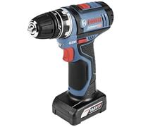 Bosch Professional MP GSR 12V-15 FC 06019F6006 - Taladro atornillador inalámbrico (ion de litio, 12 V, con 2ª batería)