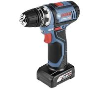 Bosch Professional MP GSR 12V-15 FC 06019F6006 - Taladro atornillador inalámbrico (ion de litio, 12 V, con 2ª batería)