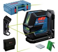 Bosch Professional Nivel Láser de interior GLL 2-15 G (láser verde, soporte LB 10, soporte para techos, alcance visible: hasta 15 m, 4x pilas AA, maletín)