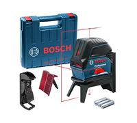 Bosch Professional Nivel láser GCL 2-15 (láser rojo, interior, con puntos de plomada, alcance: 15 m, 3 pilas AA, soporte giratorio RM 1, placa reflectora láser, estuche de protección, maletín)