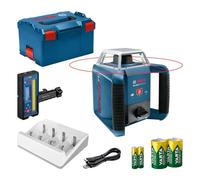 Bosch Professional Nivel láser giratorio GRL 400 H (uso con un solo botón, alcance Ø: hasta 400m, en maletín)