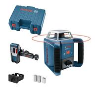 Bosch Professional Nivel láser giratorio GRL 400 H (uso con un solo botón, receptor LR 45, alcance Ø: hasta 400m, batteries rechargeables (2xD, 2xAA), Cargador, en L-Boxx)