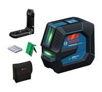 Bosch Professional Nivel láser GLL 20-22 G (soporte LB 10, láser verde, uso en interiores, doble fuente de alimentación, 2 pilas LR6 de 1,5 V, funda protectora)