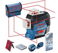 Bosch Professional Nivel Láser GLL 3-80 C (láser rojo, interior, conexión Bluetooth, alcance hasta 30 m, 4 pilas AA, en caja)