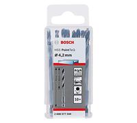 Bosch Professional Set de 10 brocas de vástago hexagonal PointTeQ, para metal, diámetro: 4.2 mm, vástago hexagonal de ¼", accesorios para taladro de impacto y taladro atornillador