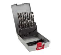 Bosch Professional Set de 19 brocas helicoidales HSS PointTeQ (para metal, ProBox, accesorio de taladro), Color, diámetro 1-10 mm