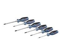 Bosch Professional set de 6 destornilladores Torx (Torx, acero S2, incl. T10x75, T75x75, T20x100, T25x100, T30x125 y T40x125, bandeja)