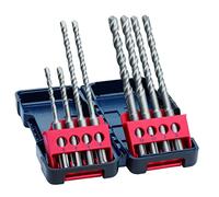 BOSCH Juego de taladro percutor SDS-Plus-3 de 8 piezas, caja dura 5 x 110 (1x); 6x110 (1x); 6 x 160 (2x) mm; 8x160 (2x); 10x160 (2x) 2607019903