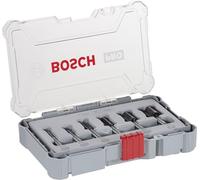 Bosch Professional Set de Brocas Fresadoras Rectas de 6 Piezas (para madera, vástago de Ø 1/4 inch, Accesorios Fresadoras)