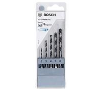 Bosch Professional Set de brocas hexagonales PointTeQ de 5 unidades, diámetro: 2-6 mm, vástago hexagonal ¼", Accesorio para taladros de batería y taladros