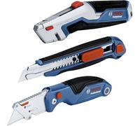 Bosch Professional - Set de corte 3 navajas (navaja universal + cúter + navaja plegable)