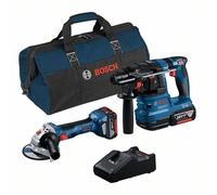 Bosch Professional set de GWS 18V-7 + GBH 18V-22 (incl. 2 baterías de 4,0 Ah, cargador GAL 18V-40, en bolsa de herramientas)