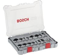 Bosch Professional Set Mixto de Brocas Fresadoras de 15 Piezas (para madera, vástago de Ø 6 mm, Accesorios Fresadoras)