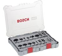 Bosch Professional Set Mixto de Brocas Fresadoras de 15 Piezas (para madera, vástago de Ø 1/4 Inch, Accesorios Fresadoras)