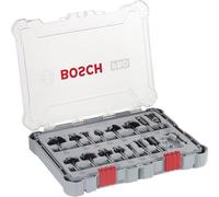 Bosch Professional Set Mixto de Brocas Fresadoras de 15 Piezas (para madera, vástago de Ø 8 mm, Accesorios Fresadoras)