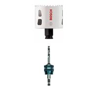 Bosch Professional Sierra de Corona Progressor for Wood and Metal (para Madera y Metal, Ø 60 mm) + 1x Power Change Plus Adaptador (Conexión hexagonal de 3/8", Broca HSS-G Ø 7.15 x 85 mm)