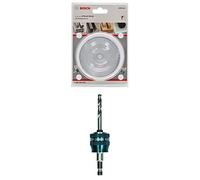 Bosch Professional Sierra de Corona Progressor for Wood and Metal (para Madera y Metal, Ø 89 mm) + 1x Power Change Plus Adaptador (Conexión hexagonal de 3/8", Broca HSS-G Ø 7.15 x 85 mm)