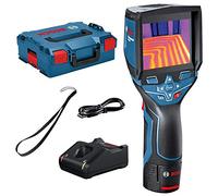Bosch Professional Sistema 12V Cámara térmica GTC 400 C (1 batería 12V + cargador, con conectividad, medición -10 °C hasta +400 °C, resolución: 160 x 120px, en L-BOXX)