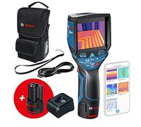 Bosch Professional Sistema 12V Cámara térmica GTC 400 C (2 baterías 12V + cargador, bolsa de transporte, con conectividad, medición -10 °C hasta +400 °C, resolución: 160 x 120px, en L-BOXX)