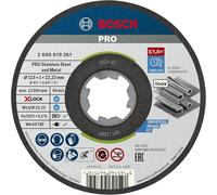 Bosch Professional Standard - 10 discos de corte recto (para inoxidable, X-LOCK, Ø115 mm, diámetro del orificio: 22,23 mm, grosor:1 mm)