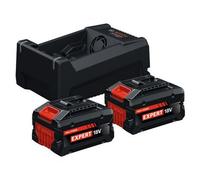 Set básico de alta potencia Bosch EXPERT 18V System: 2x EXBA 18V-55 + 1x cargador rápido GAL 12V/18V-18