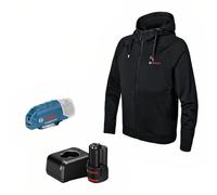 Bosch Professional sudadera calefactable GHH 12+18V XA (incl. adaptador de carga con USB GAA 12V-21 + batería GBA 12V 2.0Ah + cargador GAL 12V-20) - Talla 3XL
