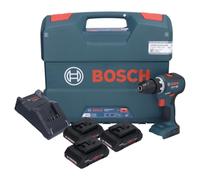 Bosch Professional - Taladro atornillador inalámbrico GSR 18V 18V 55 con 3 baterías ProCORE 4.0Ah, cargador GAL 18V-40, funda L-Case