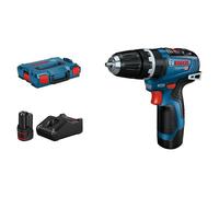 Bosch Professional 12V System taladro con percusión a batería GSB 12V-35 (par de apriete duro/blando 20/35 Nm, incl. 2 baterías 3.0Ah, cargador GAL 12V-40, L-BOXX)