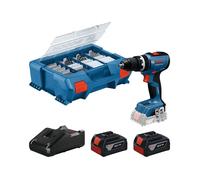 Bosch Professional Taladro Percutor Inalámbrico GSB 18V-65, 18 V, 2 Baterías GBA 18V 4.0Ah, Cargador GAL 18V-40 y Maletín L