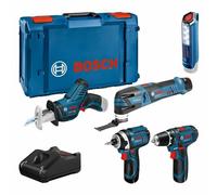 Bosch Professional XL-BOXX-0615990N1D Kit 5 Herramientas GSR 12V-15 GOP 12V-28 GDR 12V-105 GSA 12V-14 GLI 12V-300 3x2.0Ah Cargador