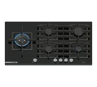 Bosch PRS9A6H40 Serie 8, Placa de gas, 90 cm, Vidrio templado, Negro